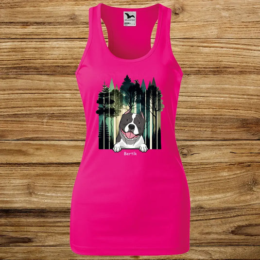 Dámské Funkční Tílko se psem - Les