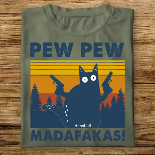 Pánské Tričko s Kočkou - PewPew