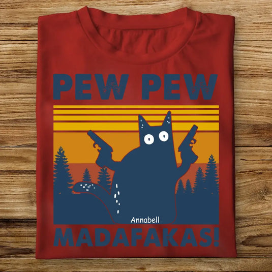 Pánské Tričko s Kočkou - PewPew