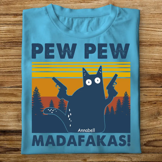 Pánské Tričko s Kočkou - PewPew