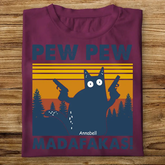 Pánské Tričko s Kočkou - PewPew