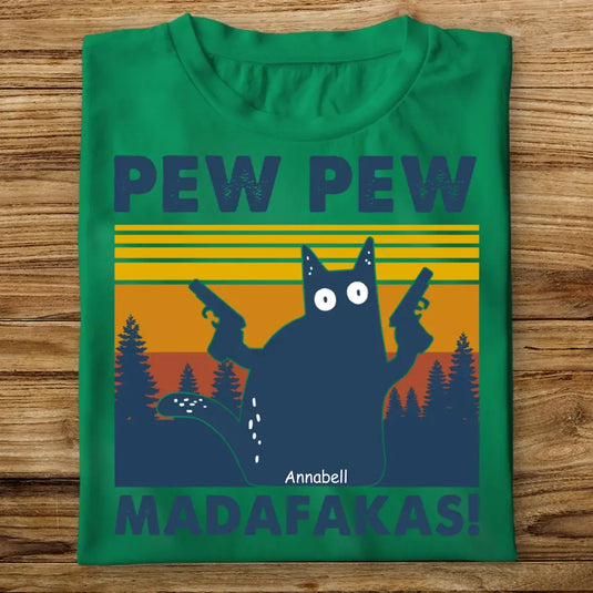 Pánské Tričko s Kočkou - PewPew