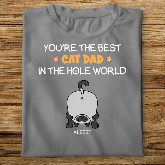 Pánské Tričko s Kočkou - Cat Dad Zadek