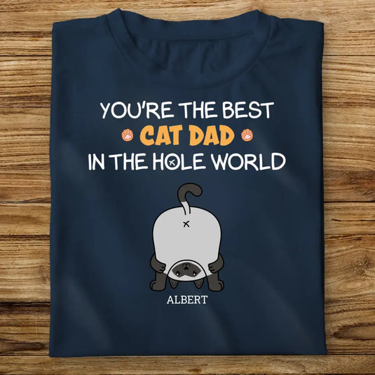 Pánské Tričko s Kočkou - Cat Dad Zadek