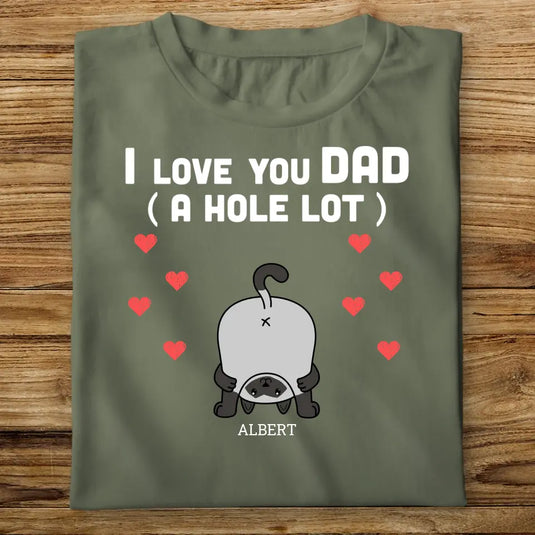 Pánské Tričko s Kočkou - Love you Dad