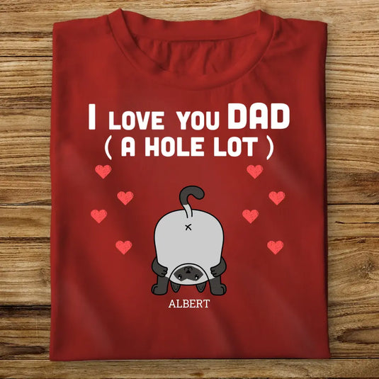 Pánské Tričko s Kočkou - Love you Dad