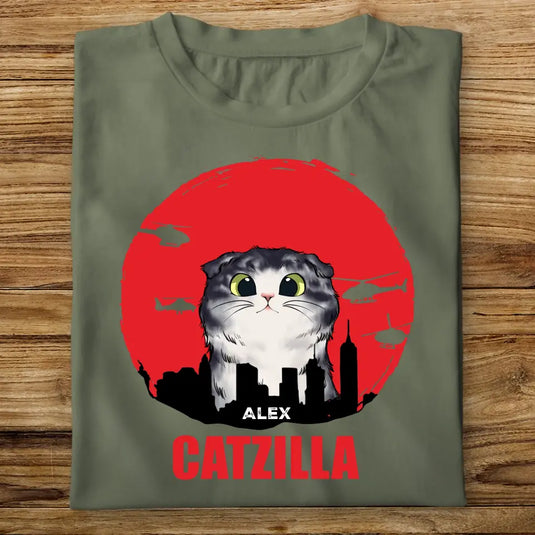 Dámské Tričko s kočkou - Catzila