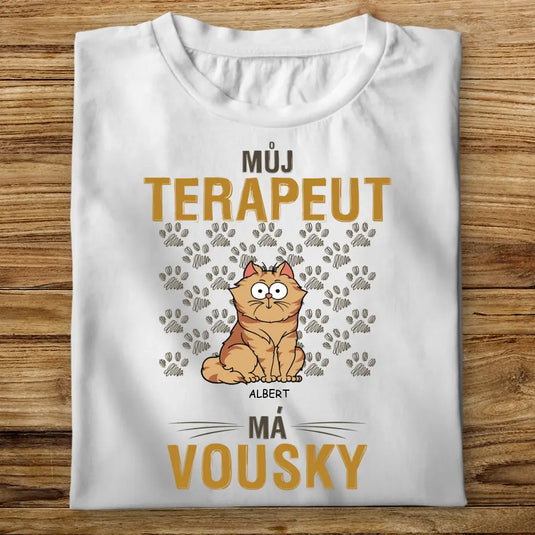 Dámské Tričko s kočkou - Terapeut