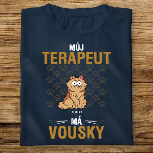 Dámské Tričko s kočkou - Terapeut