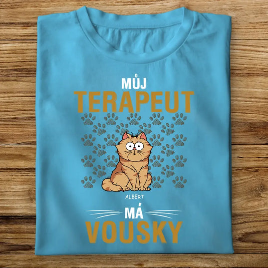 Dámské Tričko s kočkou - Terapeut