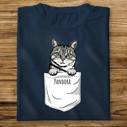 Dětské tričko s kočkou - Kapsička