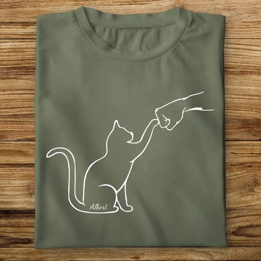 Dětské tričko s kočkou - Kočka s pěstí silueta