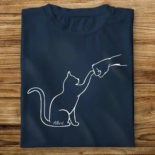 Dětské tričko s kočkou - Kočka s pěstí silueta