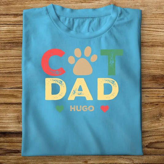 Dětské tričko s kočkou - Cat Dad Vintage