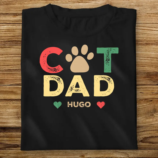 Dětské tričko s kočkou - Cat Dad Vintage