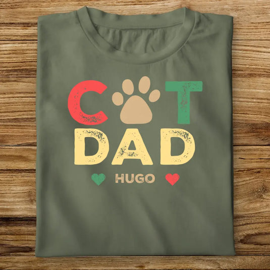 Dětské tričko s kočkou - Cat Dad Vintage