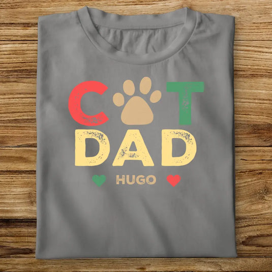 Dětské tričko s kočkou - Cat Dad Vintage