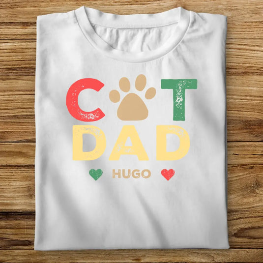 Dětské tričko s kočkou - Cat Dad Vintage