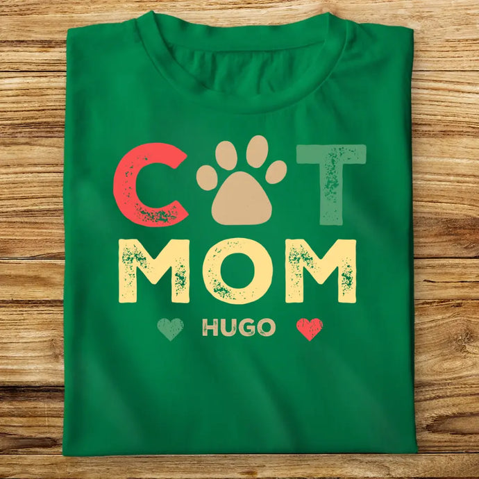 Dětské tričko s kočkou - Cat Mom Vintage