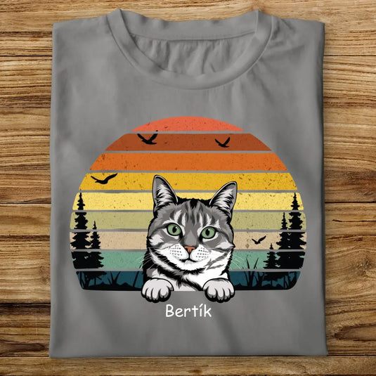 Dětské tričko s kočkou - Vintage