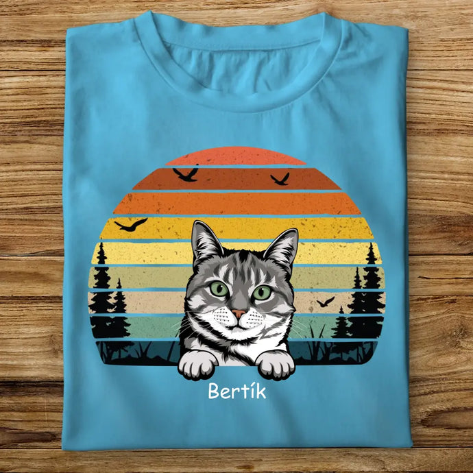 Dětské tričko s kočkou - Vintage