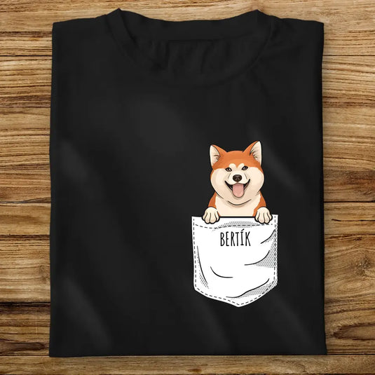 Dětské tričko se psem - Kapsička