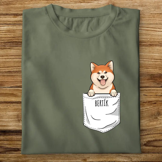 Dětské tričko se psem - Kapsička