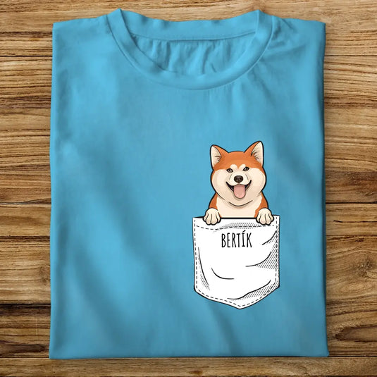 Dětské tričko se psem - Kapsička