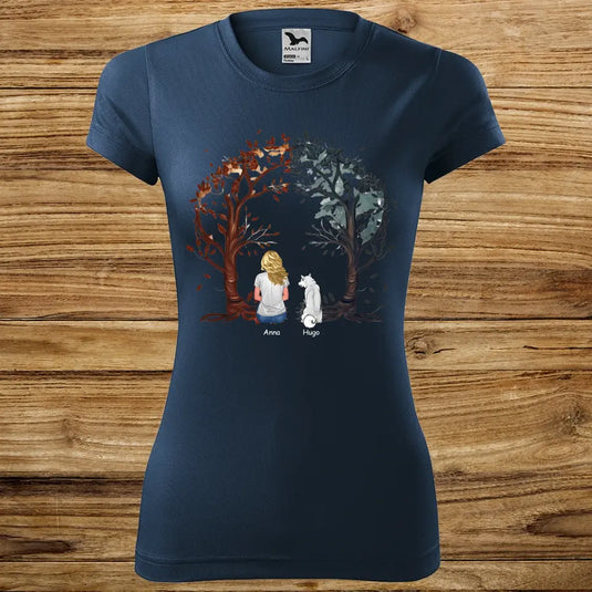 Dámské Funkční tričko se psem - Stromy