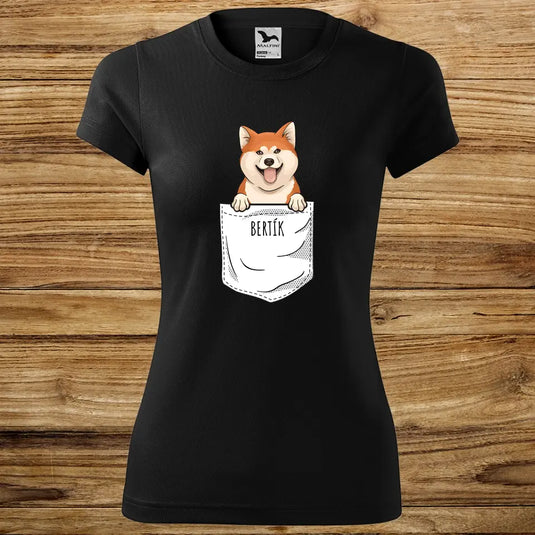 Dámské Funkční tričko se psem - Kapsička