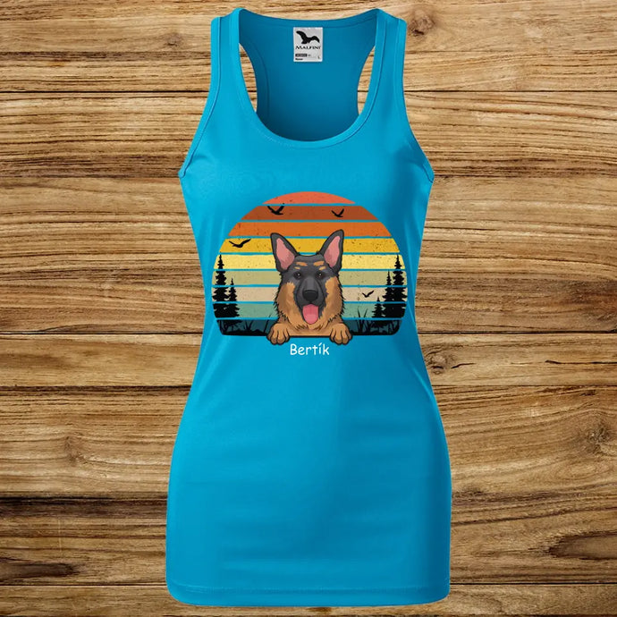 Dámské Funkční Tílko se psem - Vintage