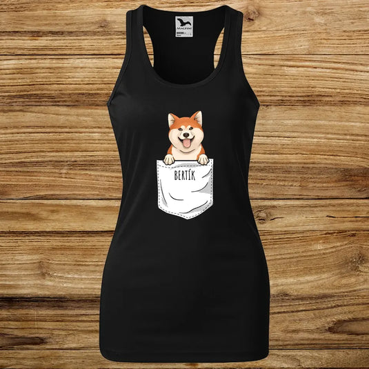 Dámské Funkční Tílko se psem - Kapsička