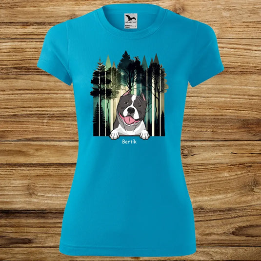 Dámské Funkční tričko se psem - Les