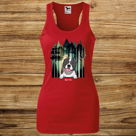Dámské Funkční Tílko se psem - Les
