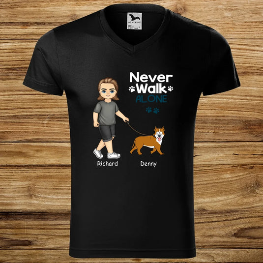 Pánské tričko se psem - Never Walk Alone