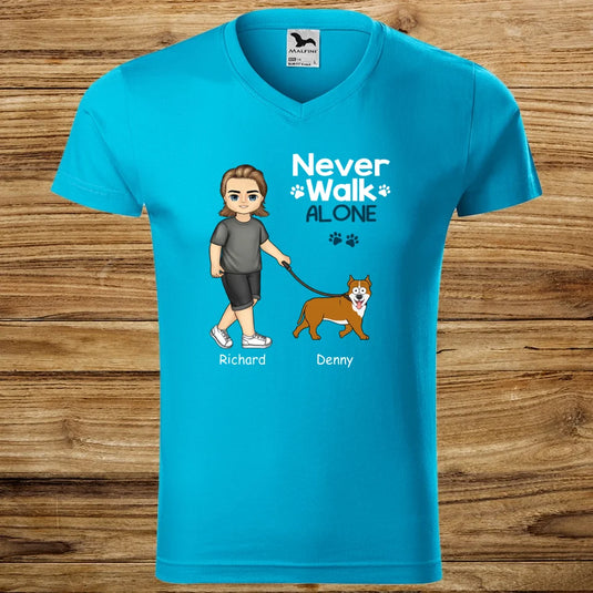 Pánské tričko se psem - Never Walk Alone