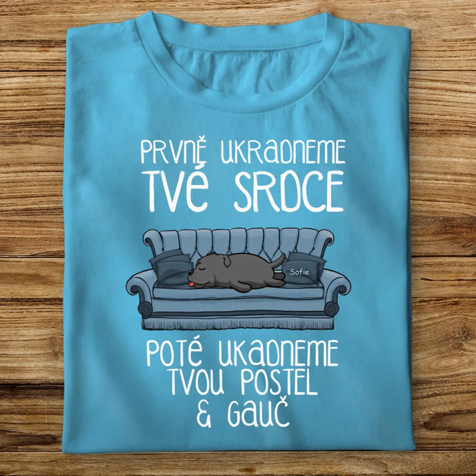 Pánské tričko se psem - Ukradené srdce
