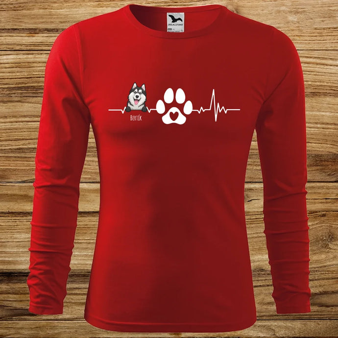 Pánské tričko se psem - Dlouhý rukáv - Dog Rate 2.0