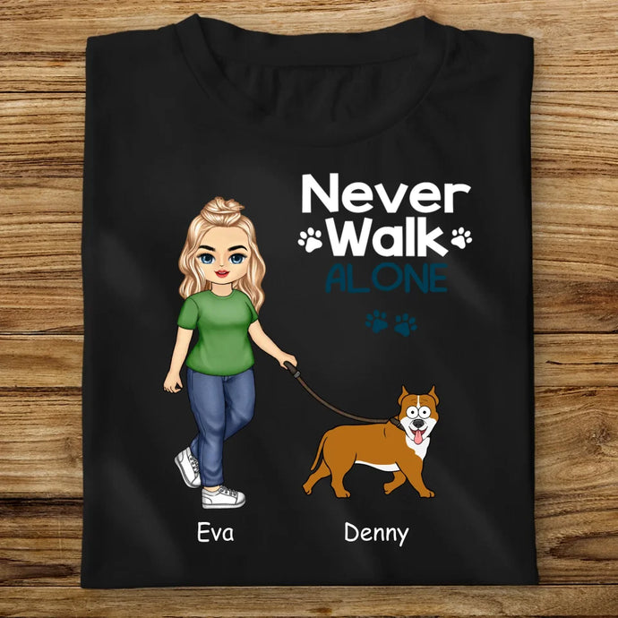 Dámské tričko se psem - Never Walk Alone