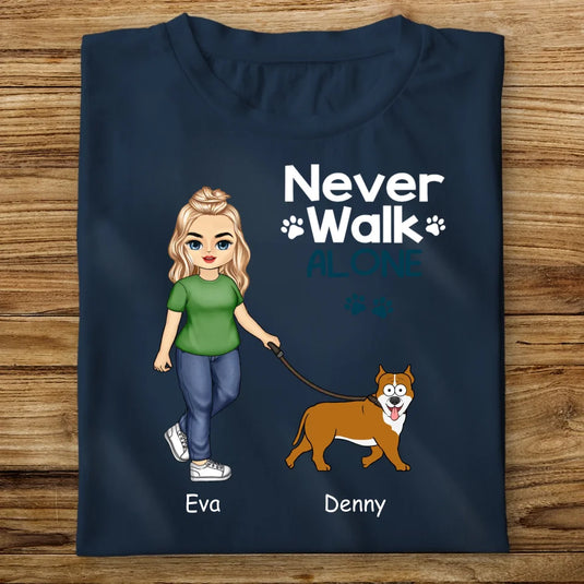 Dámské tričko se psem - Never Walk Alone