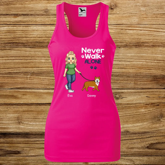 Dámské Funkční Tílko se psem - Never Walk Alone