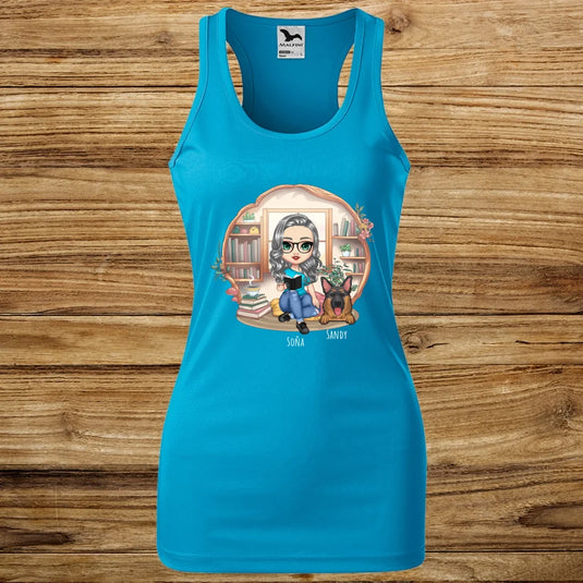 Dámské Funkční Tílko se psem - Kniha a pes