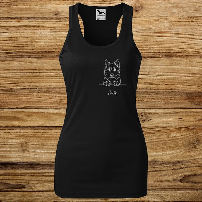 Dámské Funkční Tílko se psem - One line