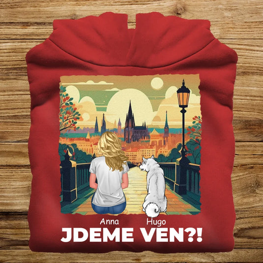 Dámská Mikina se psem - Jdeme Ven Město zelené