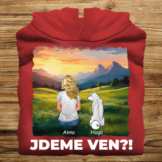 Dámská Mikina se psem - Jdeme Ven Hory