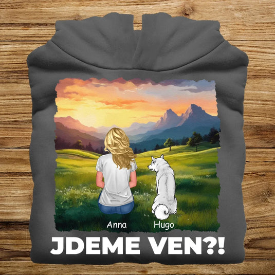 Dámská Mikina se psem - Jdeme Ven Hory