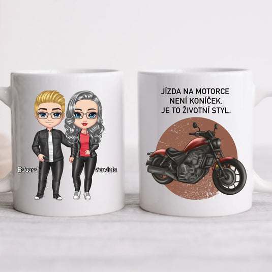 Hrníček - Motorkářský pár
