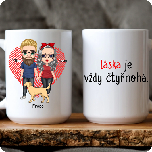 Hrníček - pár s chlupáčem