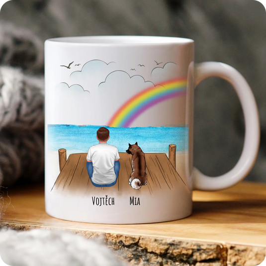 Hrníček - Muž se psem