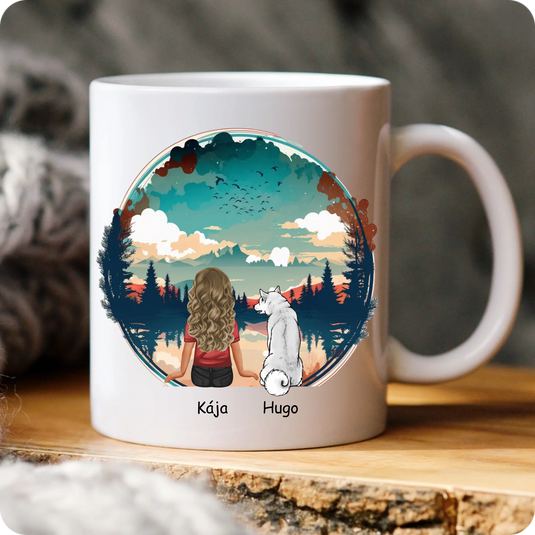 Hrníček - Dítě a chlupáč